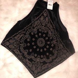 Free people halter bandana top